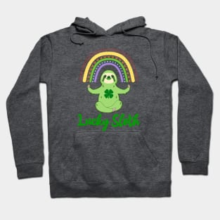 St Patricks Day Lucky Sloth Spirit Animal Hoodie